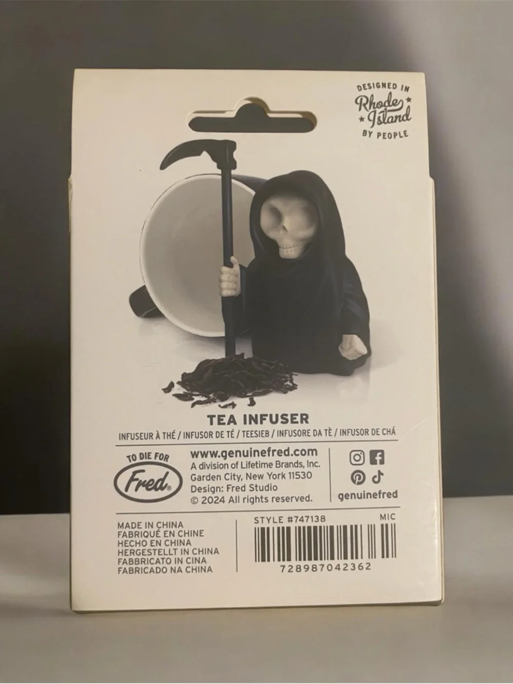 Fred Grim Steeper Tea Infuser - Black and Cream